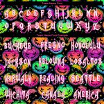 Bright Multicolored Halloween Pumpkins and Bats 3D Pattern Long Sleeve Performance T-Shirt Custom 3D Pattern Bright Multicolored - Image 3