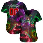 3D Pattern Design Abstract Fractal Rendering Baseball Jersey - Custom Authentic Style Custom 3D Pattern Design Abstract Fractal - Image 2