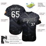 Abstract Liquid Marbling 3D Pattern Design Authentic Baseball Jersey Custom 3D Pattern Design Abstract Liquid Marbling Fluid - Image 3