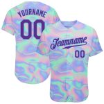 Holographic Vaporwave 3D Pattern Design Abstract Baseball Jersey - Custom Trendy Style 7981 Custom 3D Pattern Design Abstract