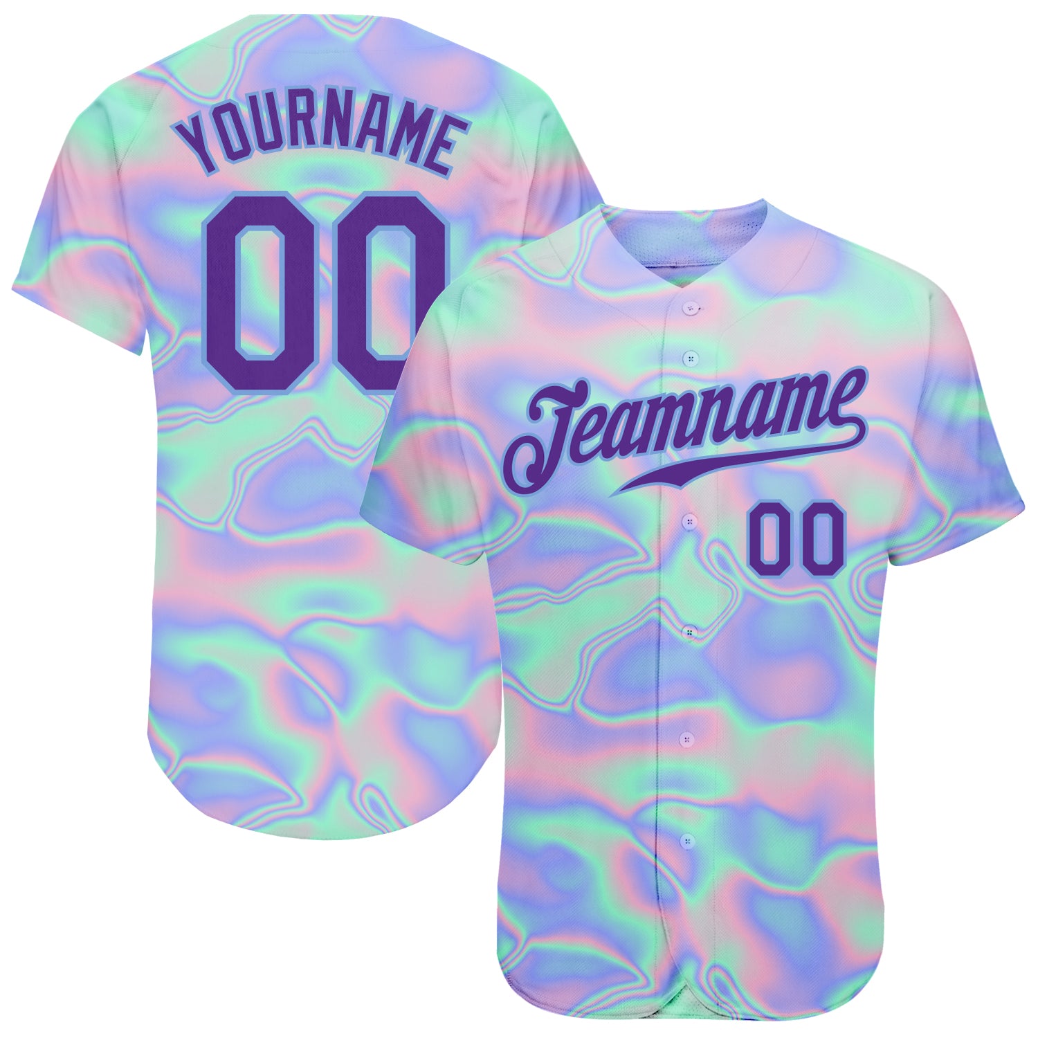 Custom 3D Pattern Design Abstract Trendy Holographic Vaporwave Style Authentic Baseball Jersey Style 7981 Holographic Vaporwave 3D Pattern Design Abstract Baseball Jersey - Custom Trendy Style 7981 Custom 3D Pattern Design Abstract - Image 1