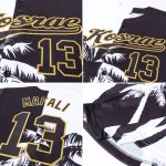 Hawaii Coconut Trees 3D Pattern Baseball Jersey - Custom Authentic Design Custom 3D Pattern Design Hawaii Coconut Trees Authentic - Image 6