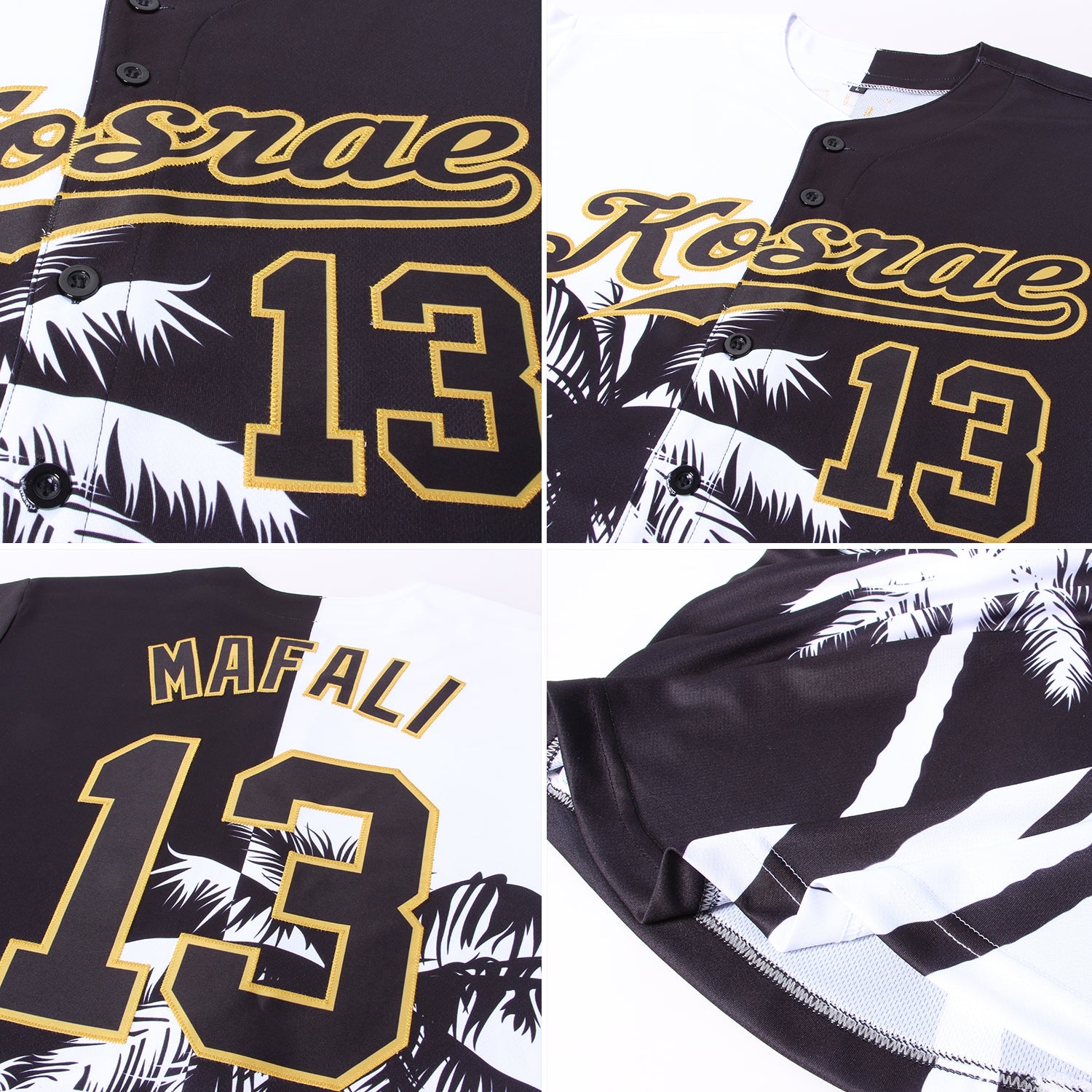 Custom 3D Pattern Design Hawaii Coconut Trees Authentic Baseball Jersey Hawaii Coconut Trees 3D Pattern Baseball Jersey - Custom Authentic Design Custom 3D Pattern Design Hawaii Coconut Trees Authentic - Image 6