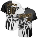 Hawaii Coconut Trees 3D Pattern Baseball Jersey - Custom Authentic Design Custom 3D Pattern Design Hawaii Coconut Trees Authentic