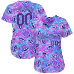 Magic Mushrooms Psychedelic 3D Pattern Authentic Baseball Jersey - Unique Design 9256 Custom 3D Pattern Design Magic Mushrooms - Image 2