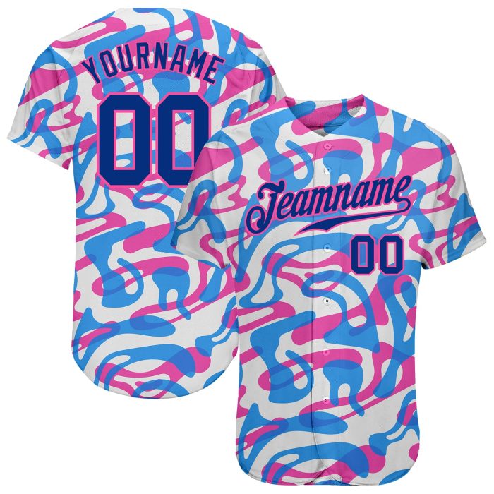 3D Pattern Design Baseball Jersey for Music Festival - Custom Style 5902 Custom 3D Pattern Design Music Festival Authentic - Image 1