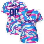 3D Pattern Design Baseball Jersey for Music Festival - Custom Style 5902 Custom 3D Pattern Design Music Festival Authentic - Image 2