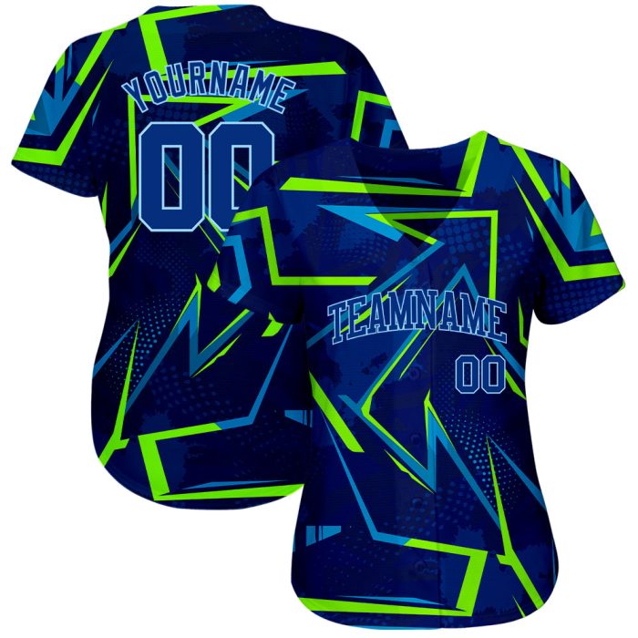 3D Pattern Design Baseball Jersey for Music Festival | Custom Style 8521 Custom 3D Pattern Design Music Festival Authentic - Image 2