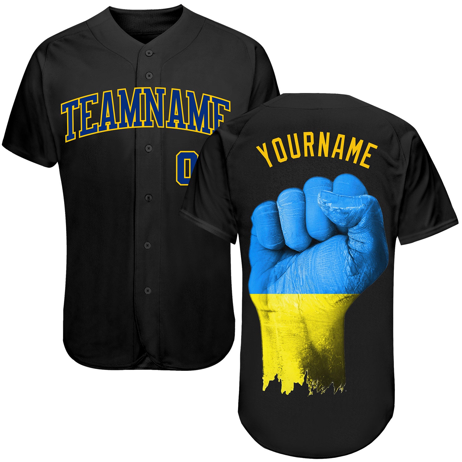 Ukraine Patriotic Solidarity 3D Pattern Baseball Jersey - Authentic Design for Togetherness Custom 3D Pattern Design Solidarity