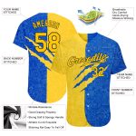 Ukrainian Flag Custom 3D Pattern Baseball Jersey - Authentic Team Apparel Custom 3D Pattern Design Ukrainian Flag Authentic - Image 3
