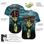 Halloween Horror 3D Pattern Custom Baseball Jersey - Trick Treat Authentic Sports Apparel Custom 3D Pattern Halloween Horror - Image 3