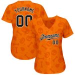 Halloween Pumpkins Skulls Candies Spiders 3D Pattern Custom Baseball Jersey Custom 3D Pattern Halloween Pumpkins Skulls Candies - Image 2