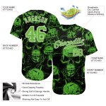 Halloween Skulls Custom 3D Pattern Baseball Jersey - Authentic Style 4019 Custom 3D Pattern Halloween Skulls Authentic Baseball - Image 3