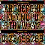 Halloween Skulls 3D Pattern Long Sleeve Performance T-Shirt - Custom Fit Custom 3D Pattern Halloween Skulls Long Sleeve Performance - Image 4