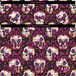 Halloween Skull Floral 3D Pattern Long Sleeve Performance T-Shirt Custom Design Custom 3D Pattern Halloween Skulls With Floral - Image 3