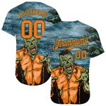 Halloween Custom 3D Pattern Baseball Jersey for Trick or Treat Horror Night - Authentic Style 3129 Custom 3D Pattern Halloween