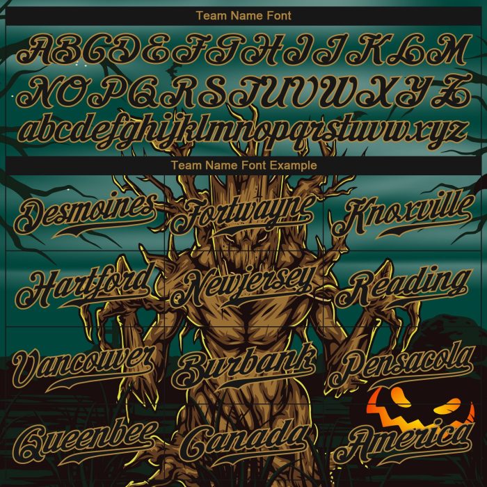 Halloween Custom 3D Pattern Horror Night Baseball Jersey, Trick or Treat Design, Style 7392 Custom 3D Pattern Halloween Trick - Image 4