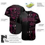 Breast Cancer Awareness Pink Ribbon Womens Authentic Baseball Jersey - Custom Style 6100 Custom 3D Pink Ribbon Breast Cancer - Image 3