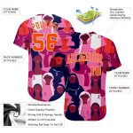 3D Pink Ribbon Breast Cancer Awareness Jersey for Women Health Care Support - Authentic Baseball Style 6790 Custom 3D Pink - Image 3