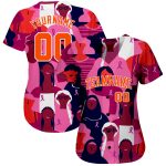 3D Pink Ribbon Breast Cancer Awareness Jersey for Women Health Care Support - Authentic Baseball Style 6790 Custom 3D Pink - Image 2