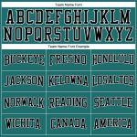 Custom Performance T-Shirt Aqua Black-White Long Sleeve Style 8037 Custom Aqua Black-White Long Sleeve Performance T-Shirt - Image 4