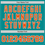 Custom Baseball Jersey - Aqua Orange White Authentic Design for Teams and Fans Custom Aqua Orange-White Authentic Baseball - Image 5