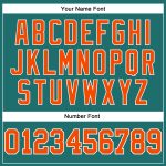 Aqua Orange White Performance T-Shirt for Men - Custom Long Sleeve Fitness Apparel Custom Aqua Orange-White Long Sleeve Performance - Image 5