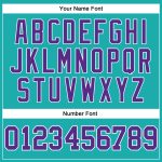 Aqua Purple White Long Sleeve Performance T-Shirt for Men Women - Custom Style 5505 Custom Aqua Purple-White Long Sleeve - Image 5