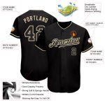 Custom Black Cream Baseball Jersey - Style 9576 - Authentic Design Custom Black Black-Cream Authentic Baseball Jersey Style - Image 3