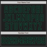 Custom Black Kelly Green Authentic Baseball Jersey for Men Custom Black Black-Kelly Green Authentic Baseball Jersey - Image 5