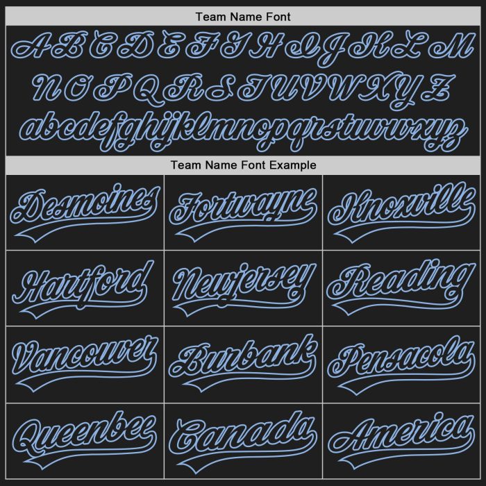 Custom Black Blue Authentic Baseball Jersey - Personalized Design for Fans Custom Black Black-Light Blue Authentic Baseball - Image 4