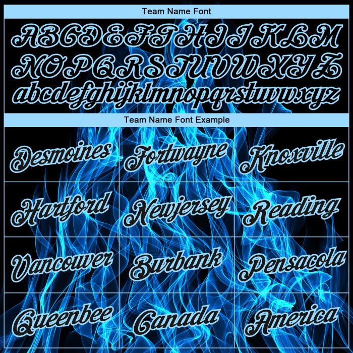 Custom Black Blue Flame 3D Long Sleeve Performance T-Shirt for Men and Women Custom Black Black-Light Blue Flame 3D Pattern - Image 3