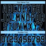 Custom Black Blue Flame 3D Long Sleeve Performance T-Shirt for Men and Women Custom Black Black-Light Blue Flame 3D Pattern - Image 4