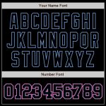 Authentic Black Light Blue Pink-White Baseball Jersey - Custom Design Custom Black Black Light Blue Pink-White Authentic - Image 5