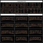 Custom Black Gold Long Sleeve Performance T-Shirt - Comfortable Athletic Wear for Men and Women Custom Black Black-Old Gold - Image 4