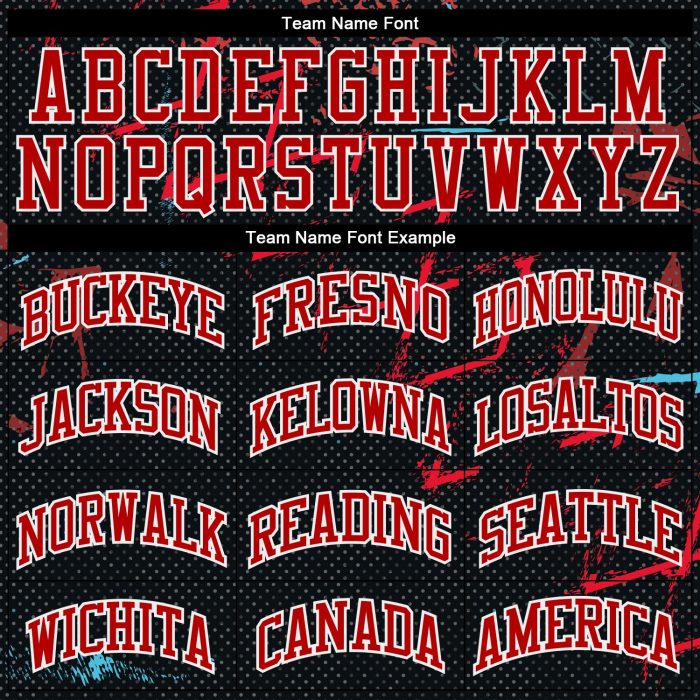 Custom Black Red Round Neck Basketball Jersey Sublimation Suit Custom Black Black-Red Round Neck Sublimation Basketball Suit - Image 3