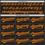 Custom Black Blaze Orange Baseball Jersey - Authentic Team Apparel Custom Black Blaze Orange Authentic Baseball Jersey - Image 4