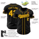 Custom Black Gold Baseball Jersey - Authentic Team Wear for Fans Custom Black Gold Authentic Baseball Jersey - Image 3