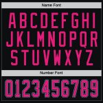 Custom Black Hockey Jersey with Hot Pink and Light Blue Accents - Personalized Team Apparel Custom Black Hot Pink-Light Blue - Image 4