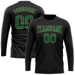Custom Performance T-Shirt in Black Kelly Green and Old Gold - Long Sleeve Custom Black Kelly Green-Old Gold Long Sleeve - Image 2