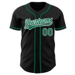 Custom Black Kelly Green White Baseball Jersey - Authentic Design for Fans Custom Black Kelly Green-White Authentic Baseball - Image 2