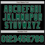 Custom Black Green White Authentic Fade Baseball Jersey - Fashion Style Custom Black Kelly Green-White Authentic Fade Fashion - Image 3