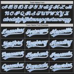 Custom Black Light Blue White Baseball Jersey - Authentic Design for Fans Custom Black Light Blue-White Authentic Baseball - Image 4