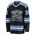 Custom Black Light Blue White Hockey Jersey - Personalized Sports Apparel Custom Black Light Blue-White Hockey Jersey - Image 2