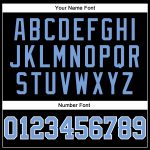 Custom Performance T-Shirt in Black Light Blue White - Long Sleeve Design for Comfort and Style Custom Black Light Blue-White - Image 5