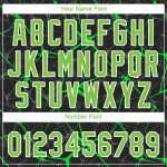 Custom Black Neon Green White 3D Pattern Baseball Jersey - Authentic Design Custom Black Neon Green-White 3D Pattern Design - Image 5
