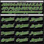 Custom Black Neon Green White Fade Baseball Jersey - Authentic Fashion Jersey Custom Black Neon Green-White Authentic Fade - Image 4