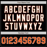 Authentic Fade Fashion Baseball Jersey in Custom Black, Orange, Gray, and White Custom Black Orange Gray-White Authentic - Image 3