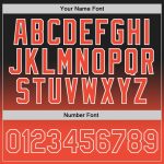 Custom Black Orange White Basketball Jersey - Authentic Fade Design Custom Black Orange-White Authentic Fade Fashion Basketball - Image 3