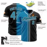Custom Black Panther Jersey - Blue-White Authentic Fade Fashion Baseball Jersey Custom Black Panther Blue-White Authentic - Image 2